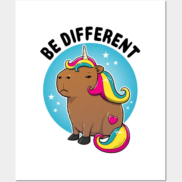 Be different Capybara Unicorn Wall Art by capydays